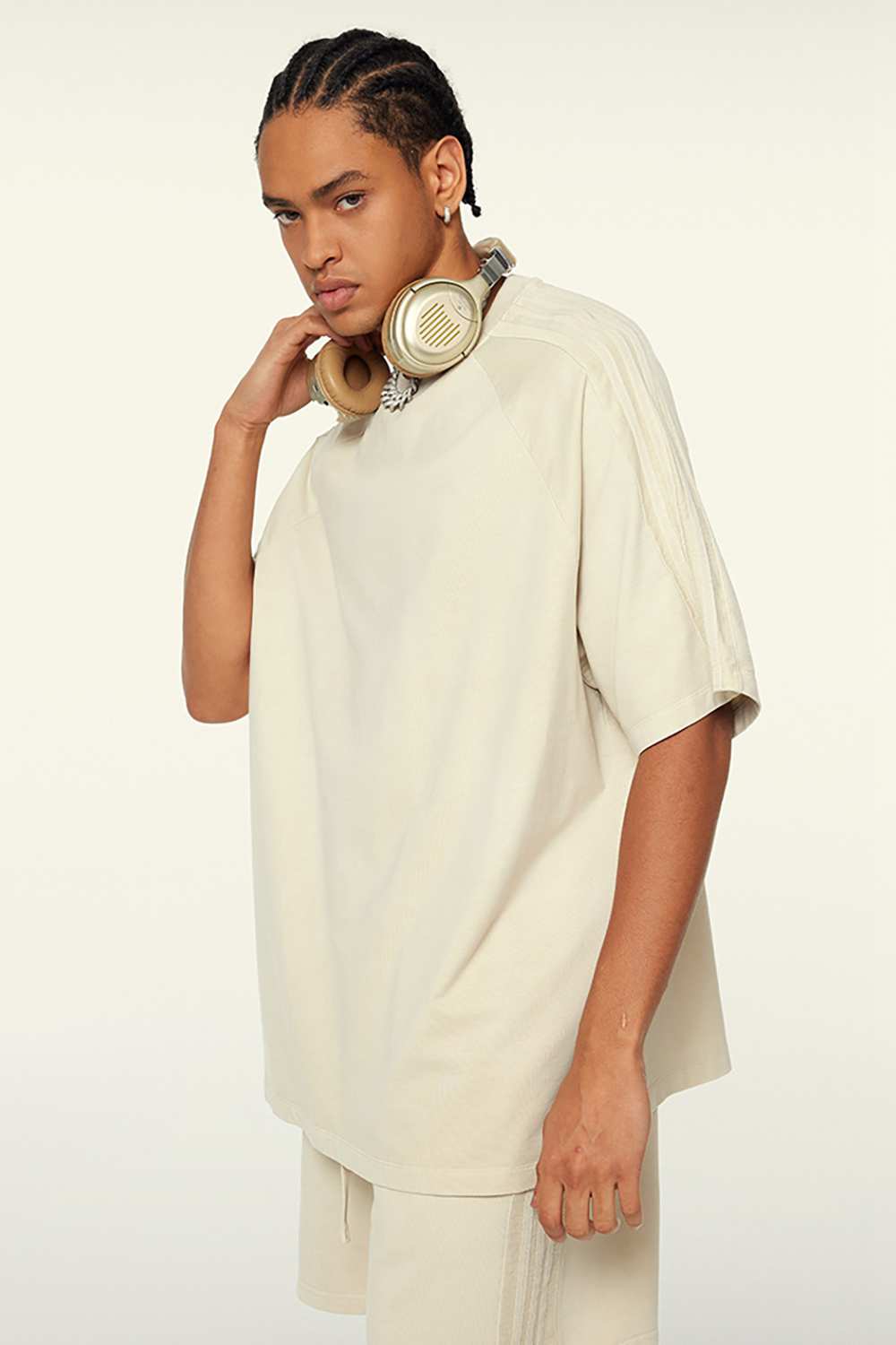 Washed Heavyweight Vintage Tee - Gray Apricot