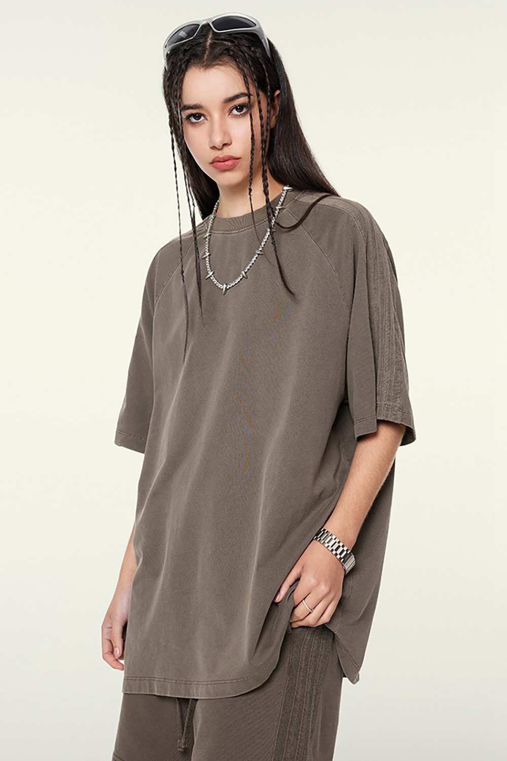 Washed Heavyweight Vintage Tee - Coffee