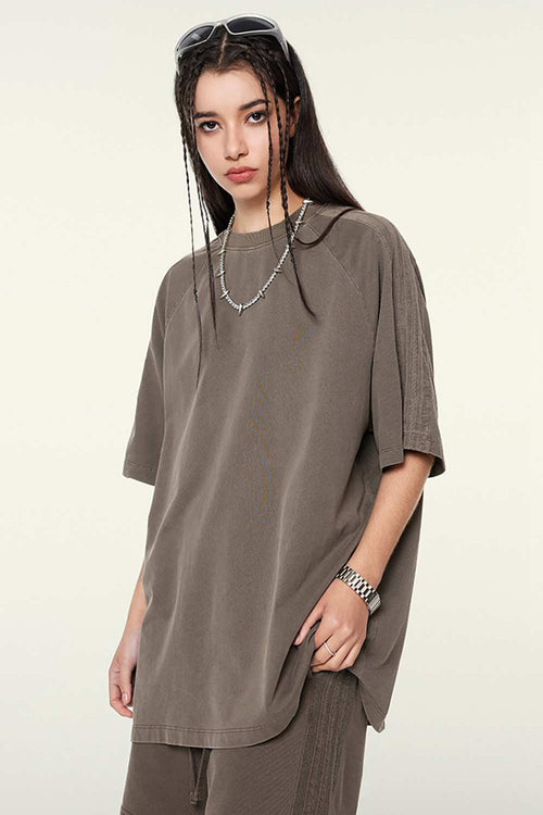 Washed Heavyweight Vintage Tee - Coffee