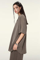 Washed Heavyweight Vintage Tee - Coffee