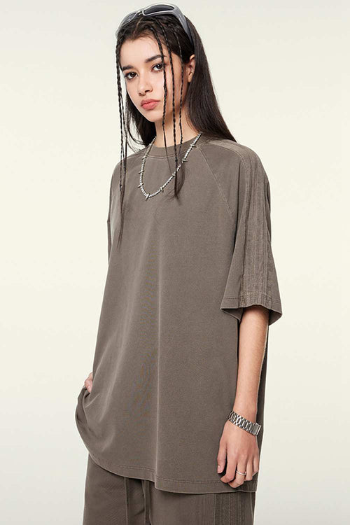 Washed Heavyweight Vintage Tee - Coffee
