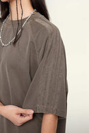 Washed Heavyweight Vintage Tee - Coffee