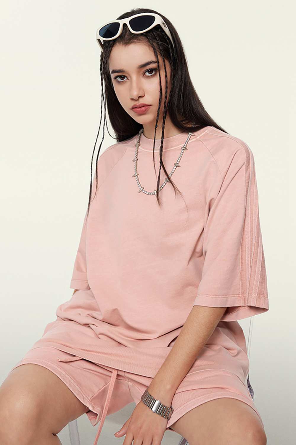 Washed Heavyweight Vintage Tee - Nude Pink