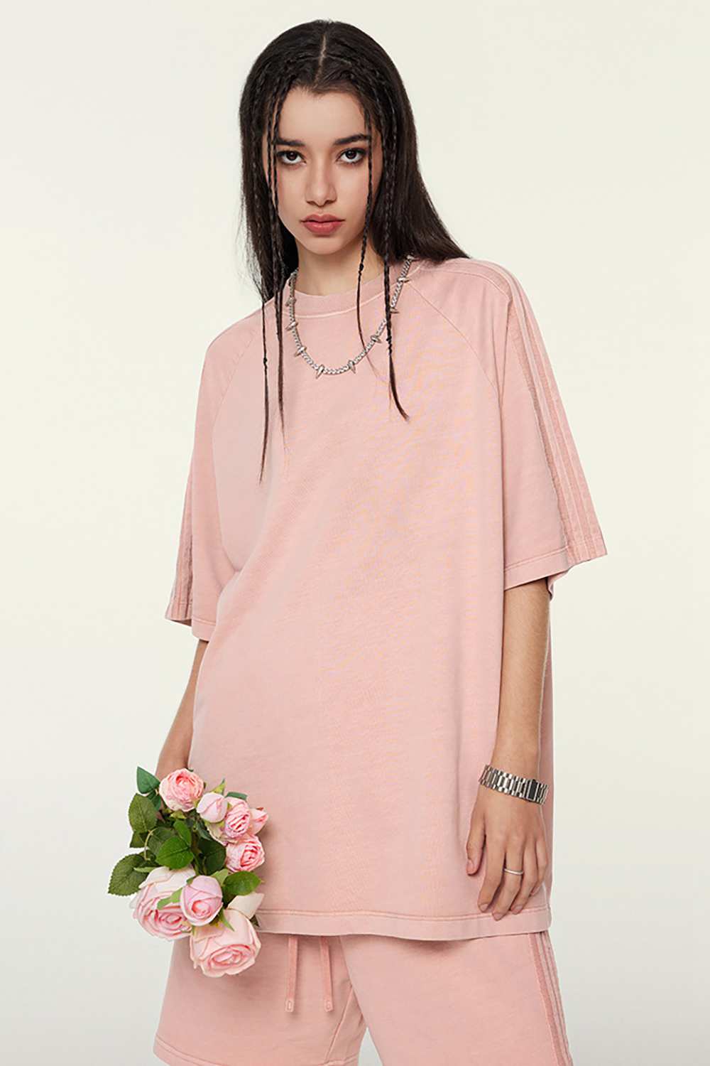 Washed Heavyweight Vintage Tee - Nude Pink
