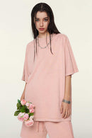 Washed Heavyweight Vintage Tee - Nude Pink