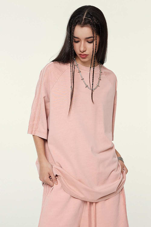 Washed Heavyweight Vintage Tee - Nude Pink