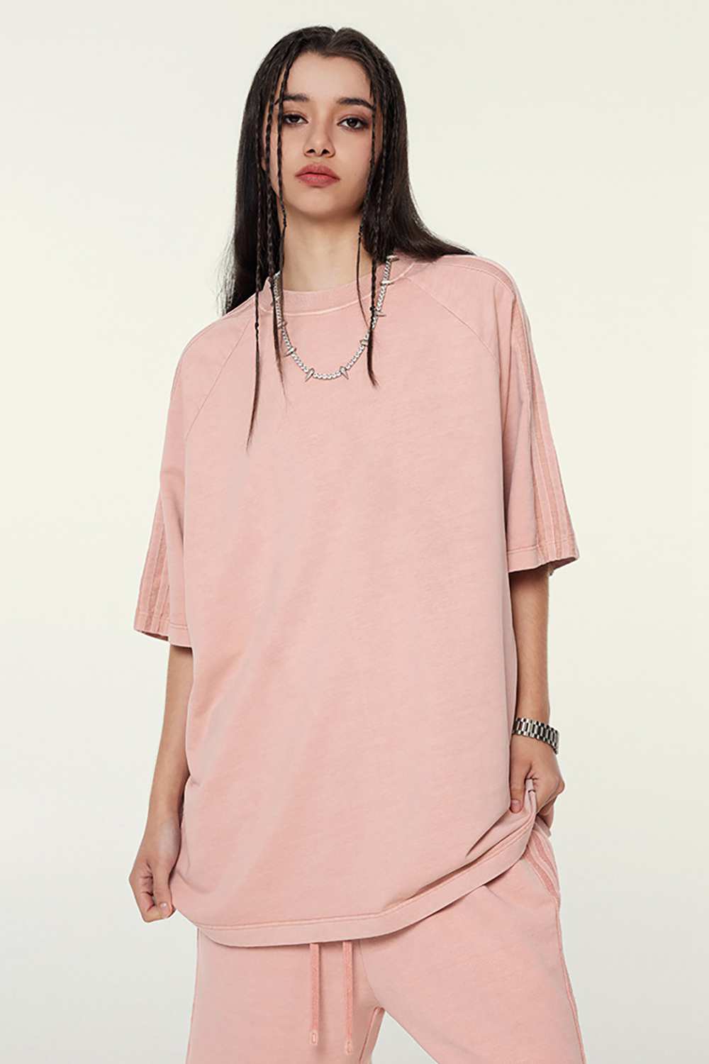Washed Heavyweight Vintage Tee - Nude Pink