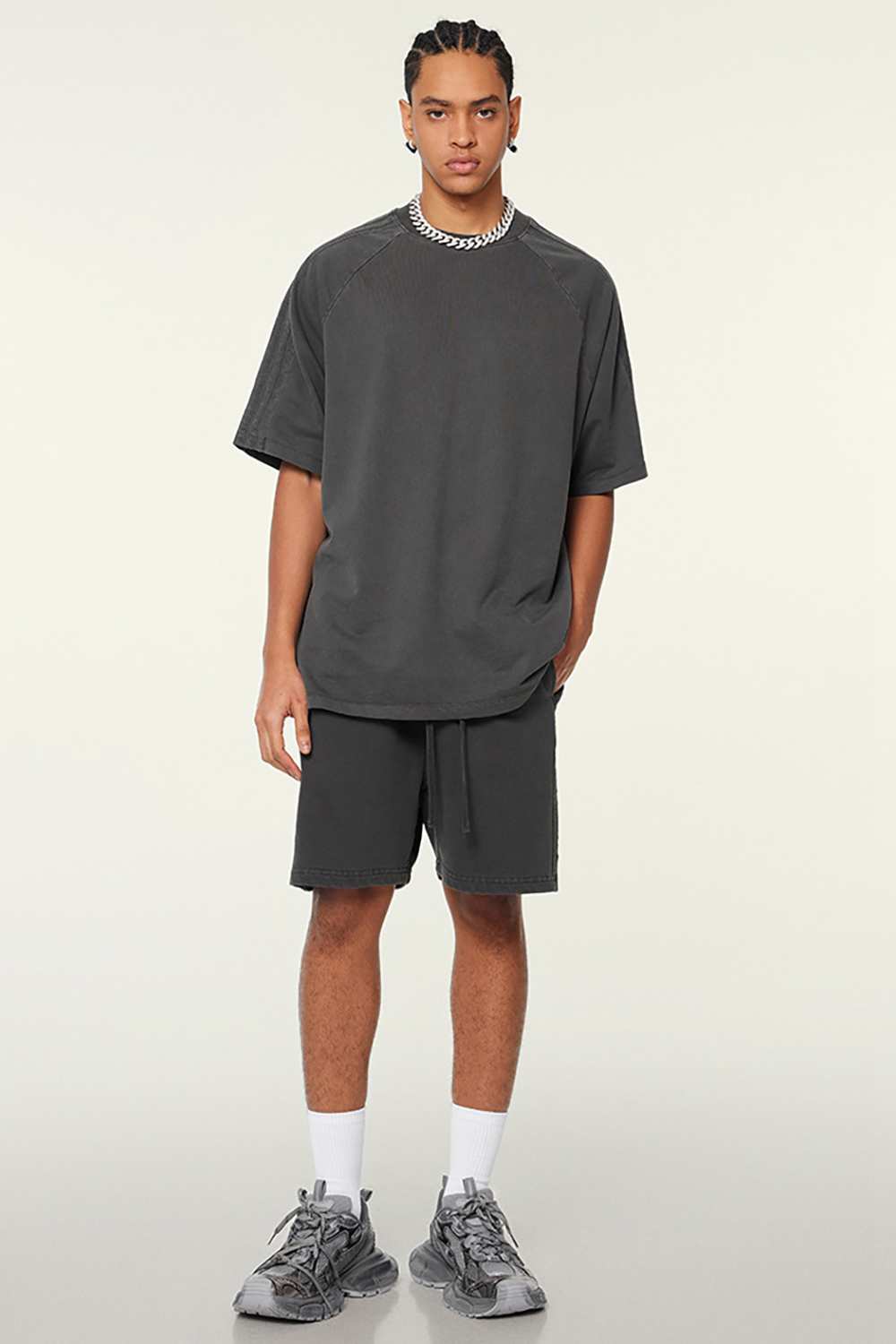 Washed Heavyweight Vintage Tee - Dark Gray