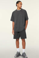 Washed Heavyweight Vintage Tee - Dark Gray