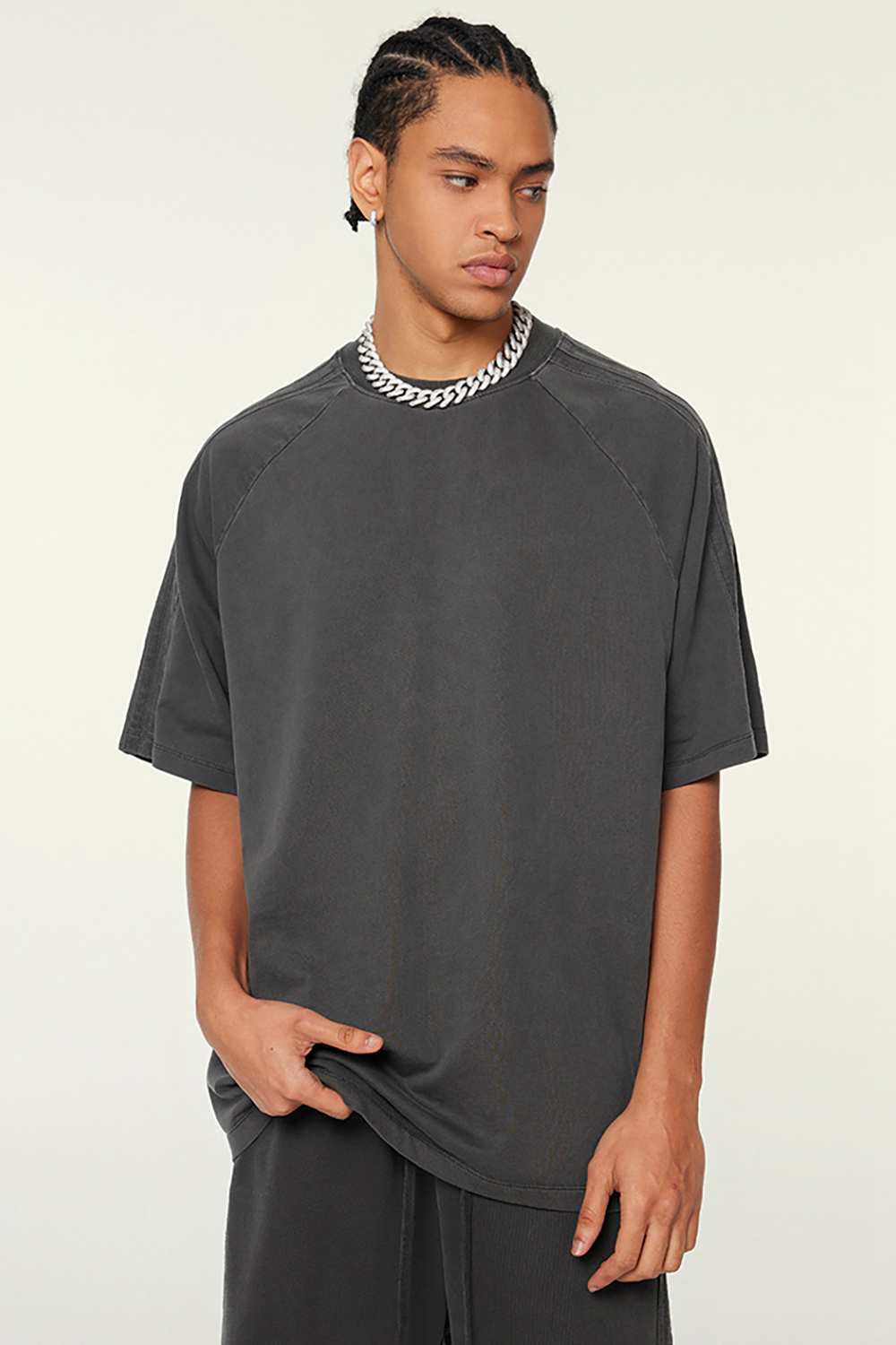 Washed Heavyweight Vintage Tee - Dark Gray