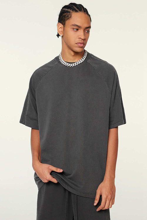 Washed Heavyweight Vintage Tee - Dark Gray
