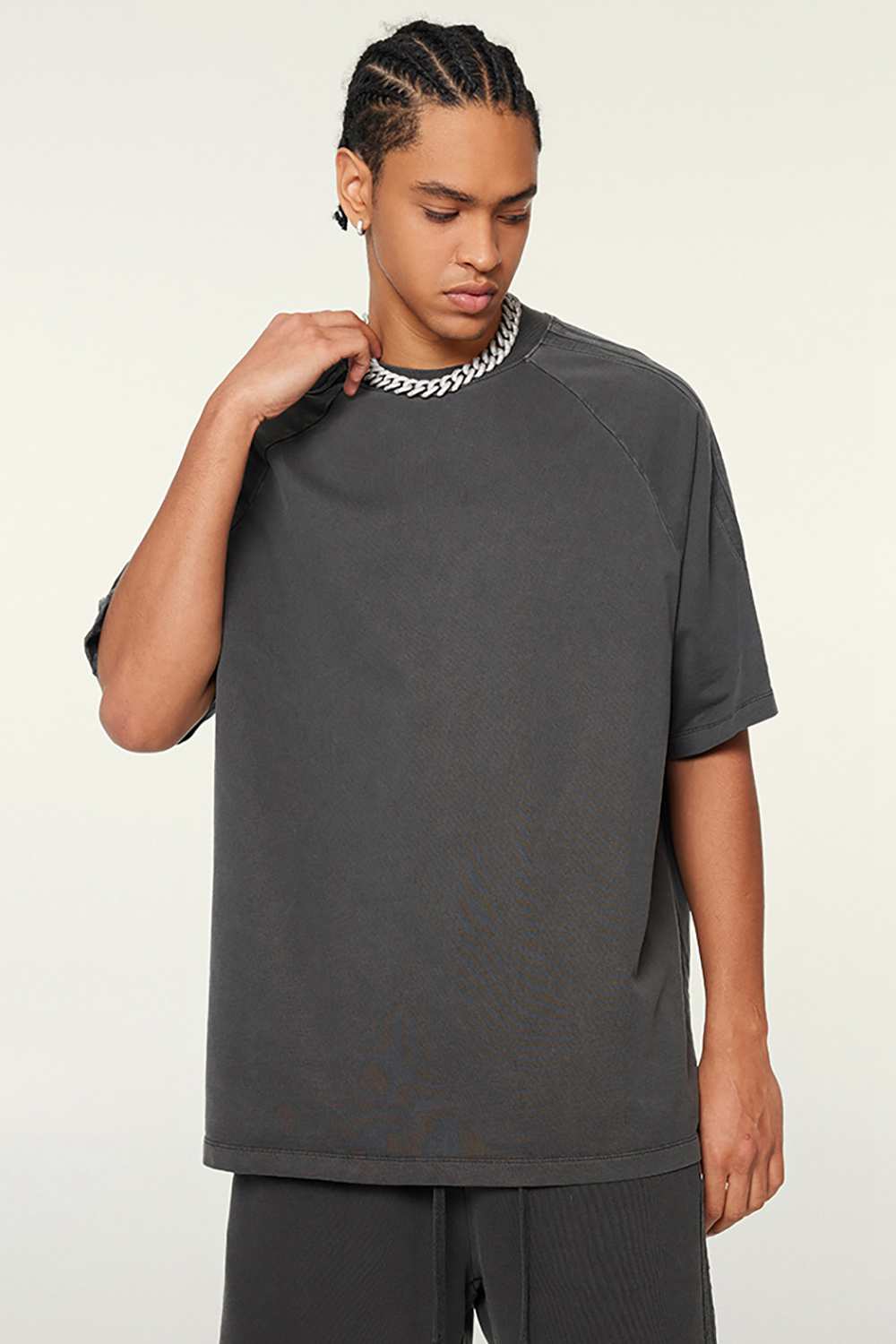 Washed Heavyweight Vintage Tee - Dark Gray