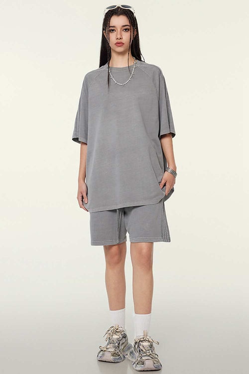 Washed Heavyweight Vintage Tee - Medium Gray