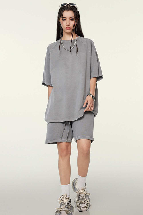 Washed Heavyweight Vintage Tee - Medium Gray
