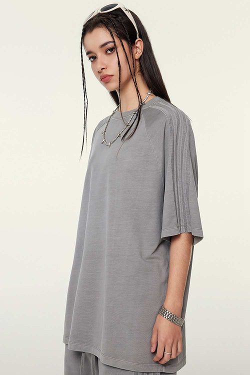 Washed Heavyweight Vintage Tee - Medium Gray