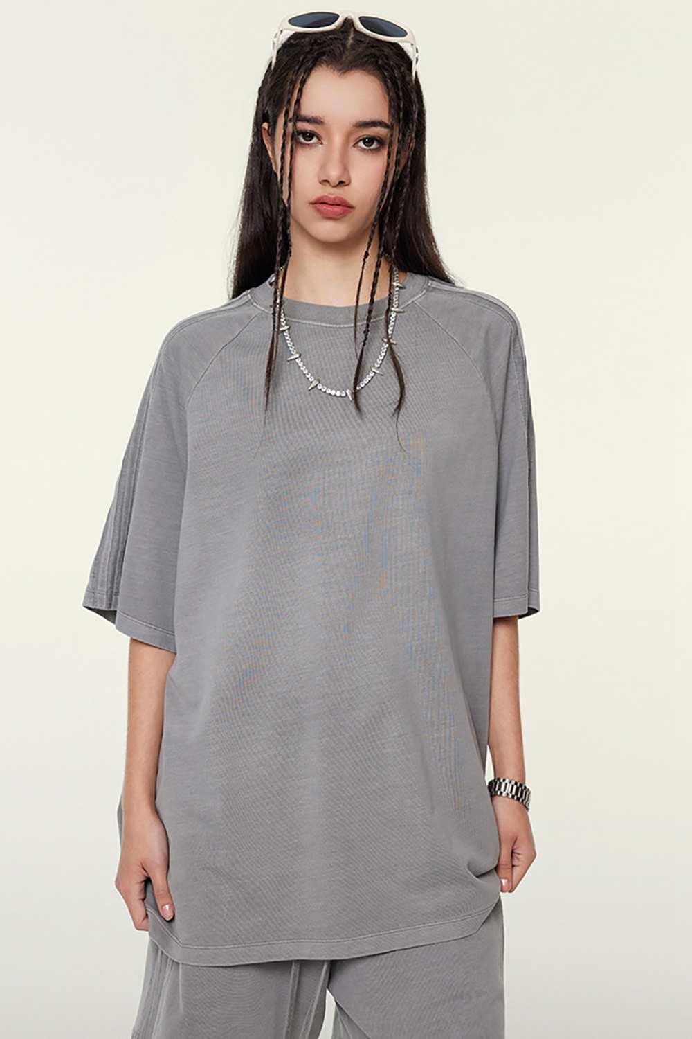 Washed Heavyweight Vintage Tee - Medium Gray