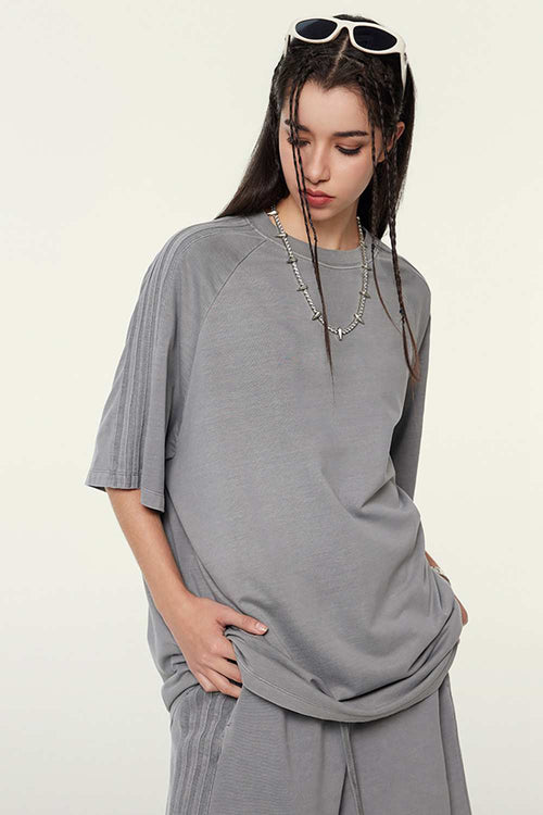 Washed Heavyweight Vintage Tee - Medium Gray