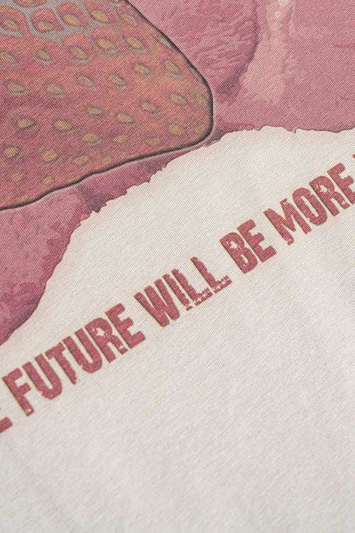 Cool-Touch Quick-Drying Bear Graphic Oversized T-Shirt in Sandy Apricot - graphic detail
