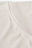 Cool-Touch Quick-Drying Bear Graphic Oversized T-Shirt in Sandy Apricot - collar detail