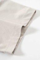 Cool-Touch Quick-Drying Bear Graphic Oversized T-Shirt in Sandy Apricot - cuff detail