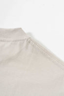 Cool-Touch Quick-Drying Bear Graphic Oversized T-Shirt in Sandy Apricot - back collar detail
