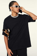 Cooling-Touch Essential Raw Edge Tee - Metallic Black