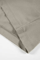 Cooling-Touch Essential Raw Edge Tee - Gray Brown