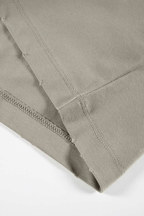 Cooling-Touch Essential Raw Edge Tee - Gray Brown