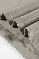 Cooling-Touch Essential Raw Edge Tee - Gray Brown