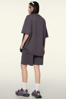 Cooling-Touch Essential Raw Edge Tee - Raspberry Purple