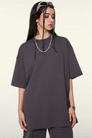Cooling-Touch Essential Raw Edge Tee - Raspberry Purple