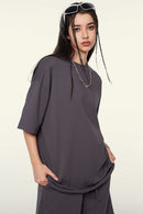 Cooling-Touch Essential Raw Edge Tee - Raspberry Purple