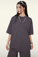 Cooling-Touch Essential Raw Edge Tee - Raspberry Purple