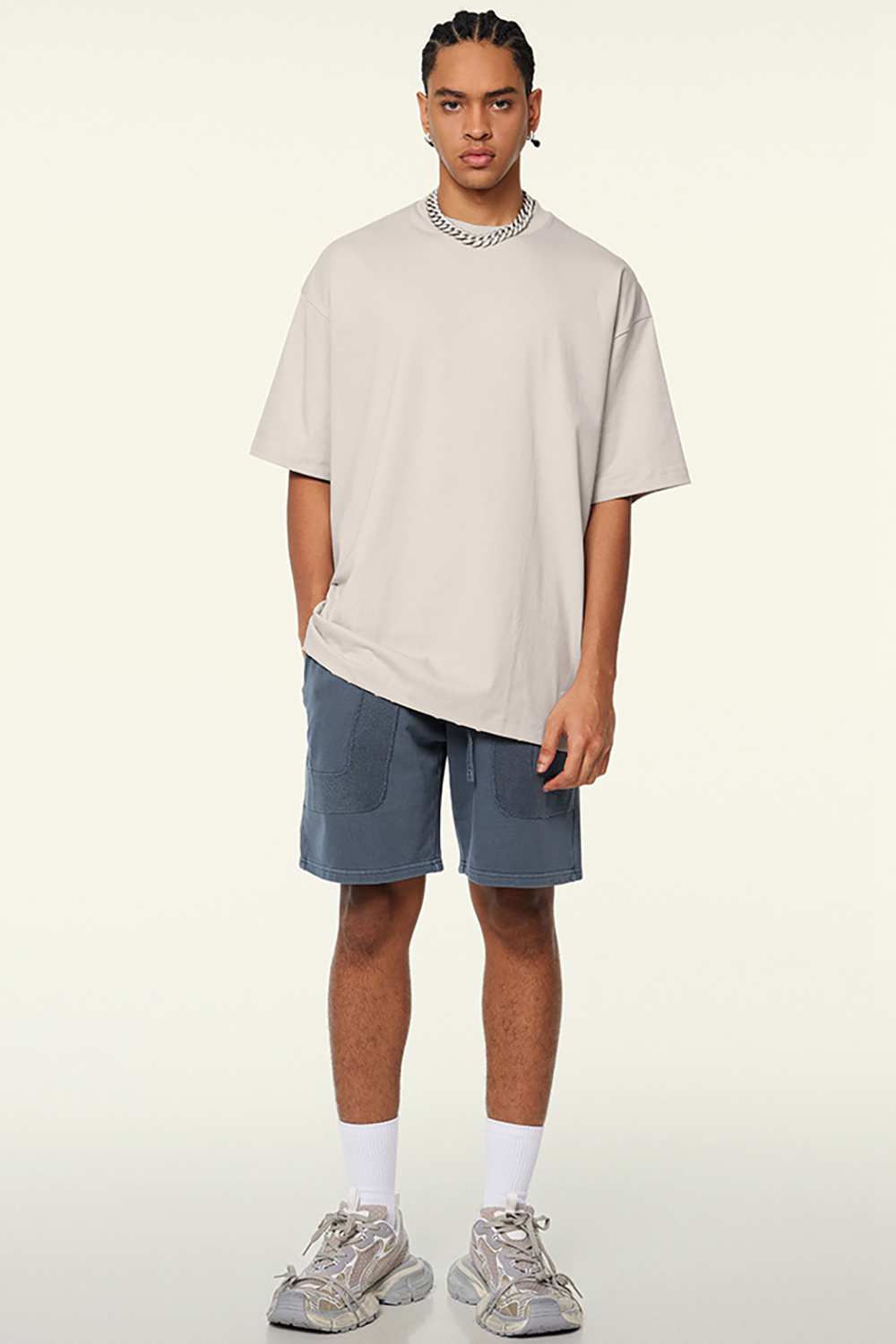 Cooling-Touch Essential Raw Edge Tee - Sandy Apricot
