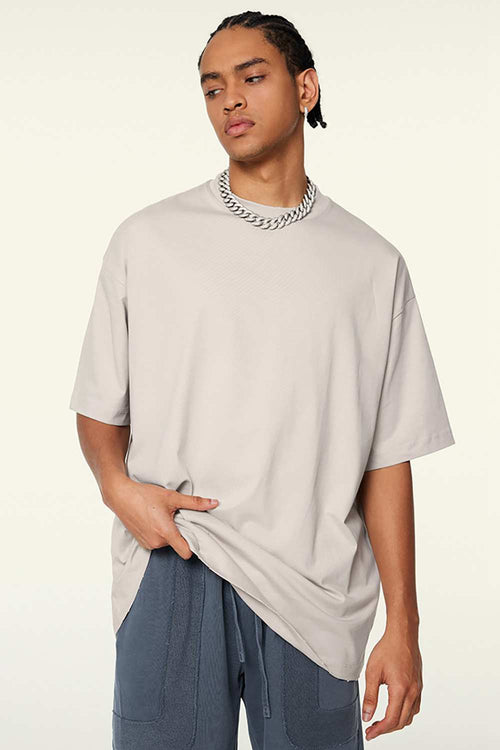 Cooling-Touch Essential Raw Edge Tee - Sandy Apricot