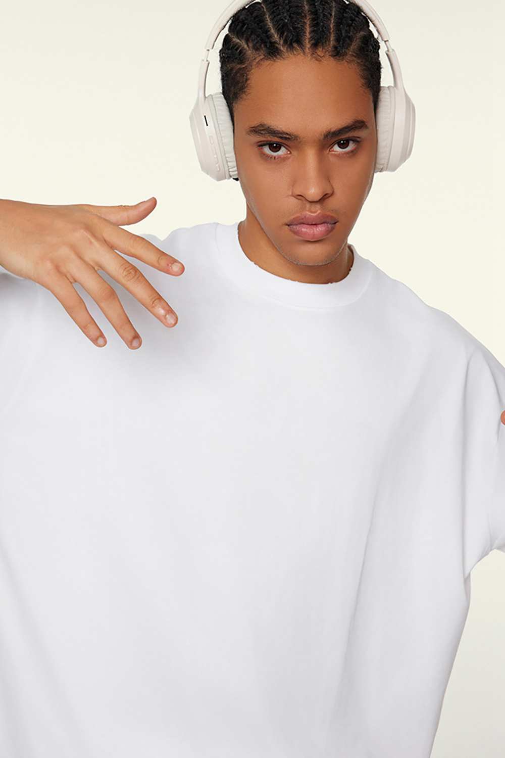Cooling-Touch Essential Raw Edge Tee - Teeth White