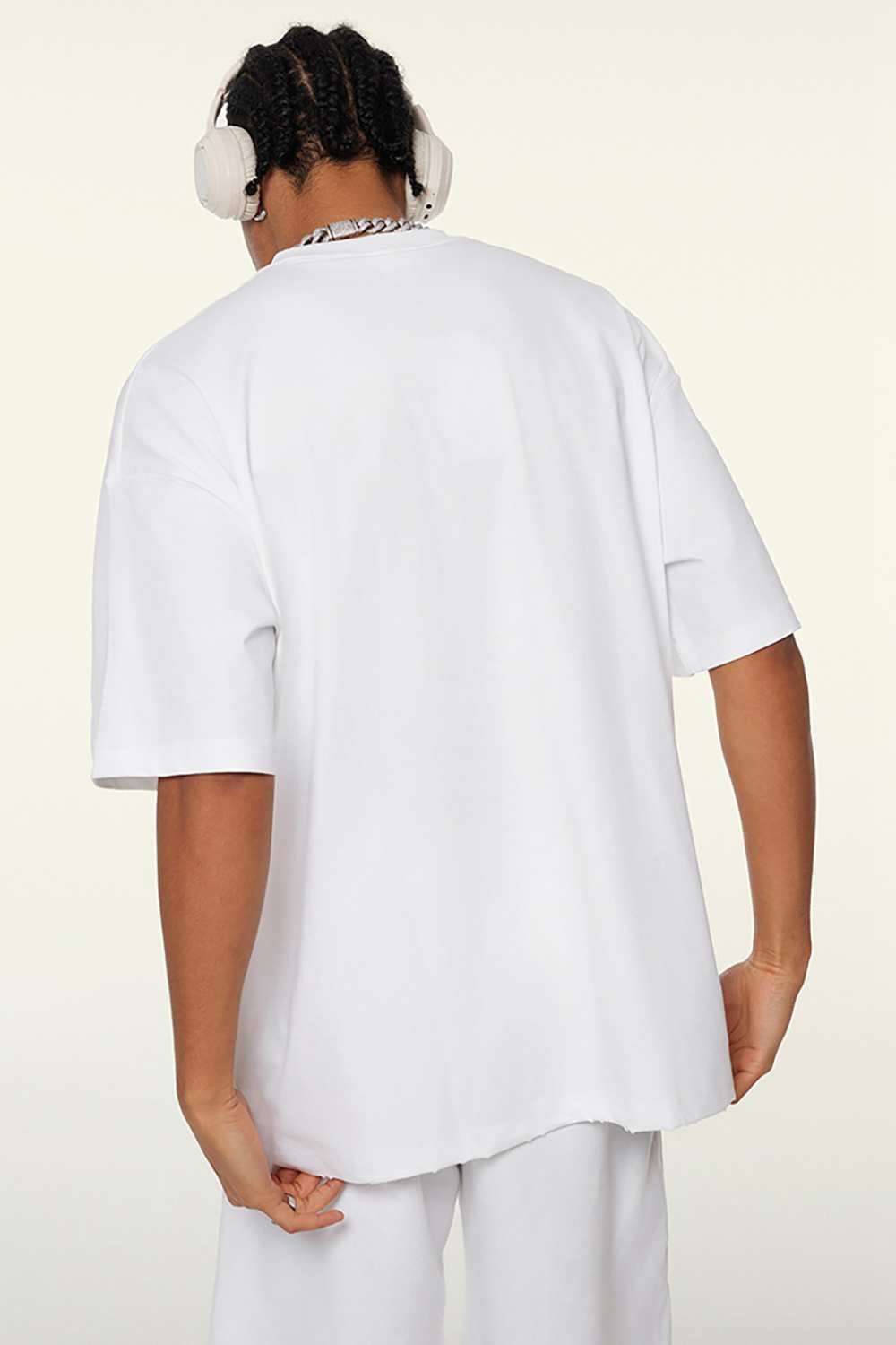 Cooling-Touch Essential Raw Edge Tee - Teeth White