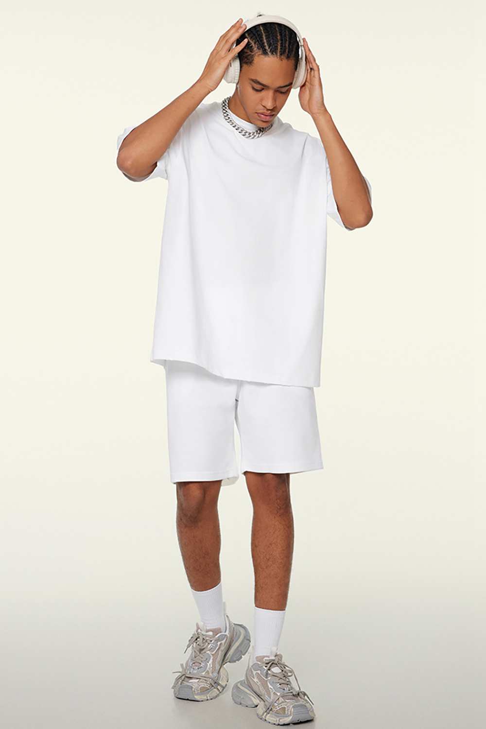 Cooling-Touch Essential Raw Edge Tee - Teeth White