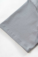 Heavyweight Cotton Relaxed Drop-Shoulder T-Shirt in Medium Gray - cuff detail