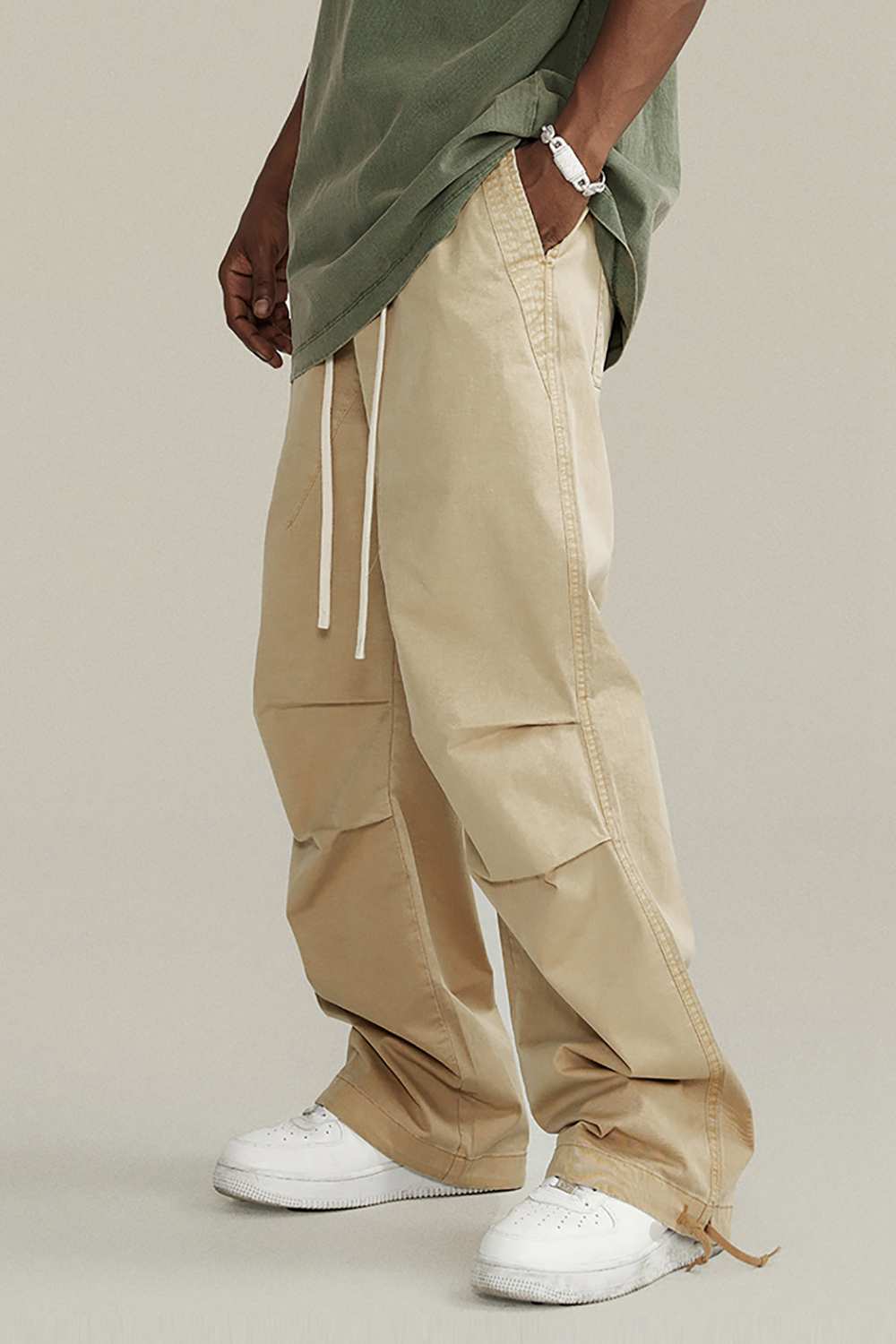 Men's Vintage High Street Cargo Pants - Washed Urban Explorer Trousers