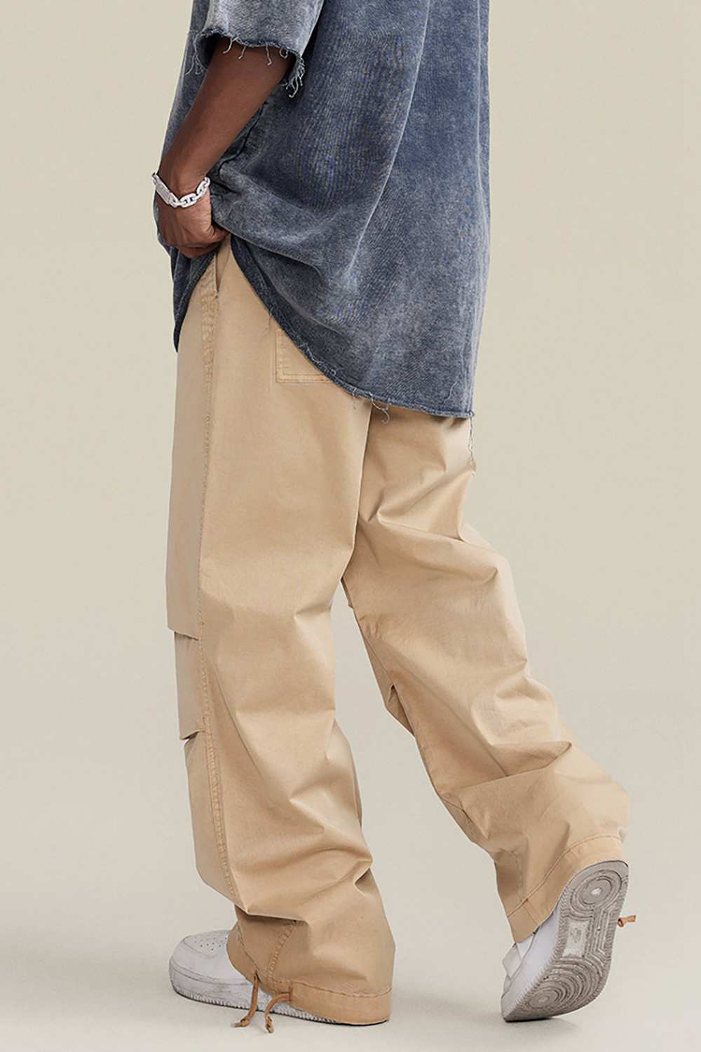 Men's Vintage High Street Cargo Pants - Washed Urban Explorer Trousers