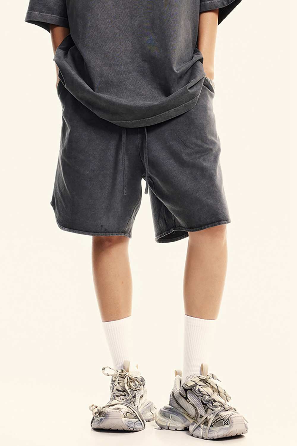 Vintage-Inspired Brushed Tech Gym Shorts