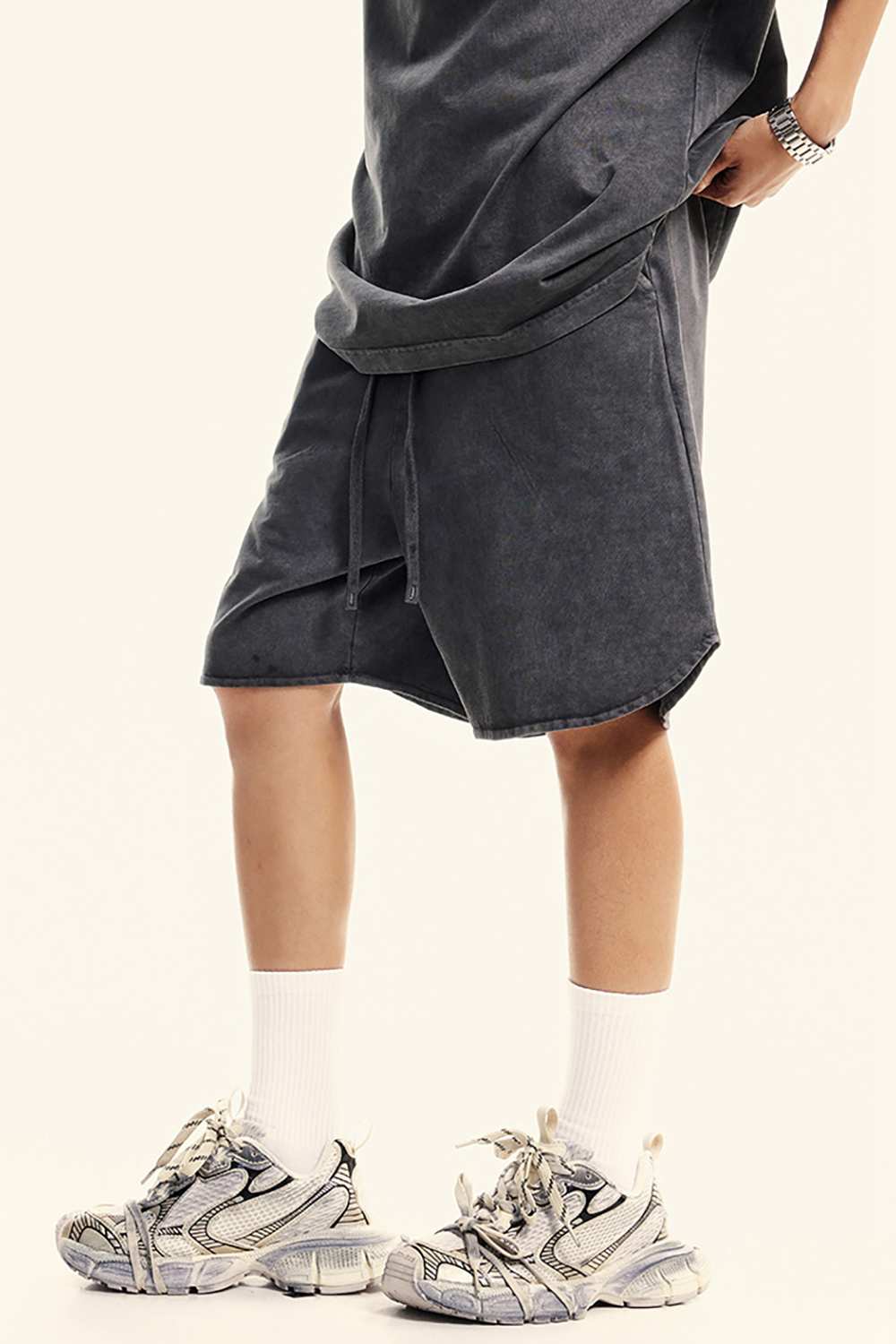 Vintage-Inspired Brushed Tech Gym Shorts