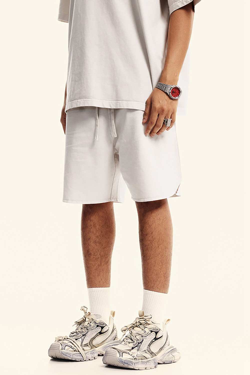 Vintage-Inspired Brushed Tech Gym Shorts