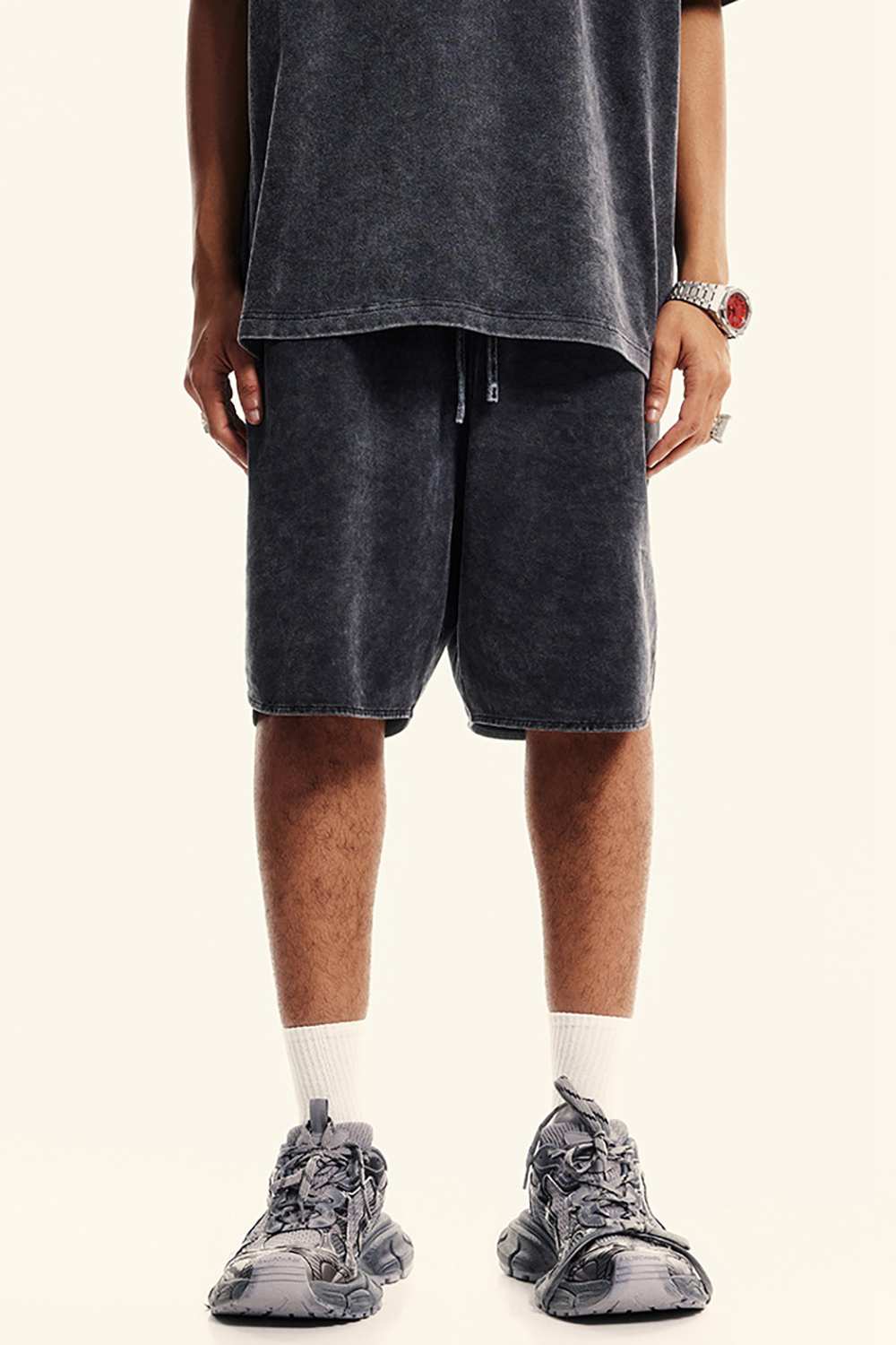 Vintage-Inspired Brushed Tech Gym Shorts