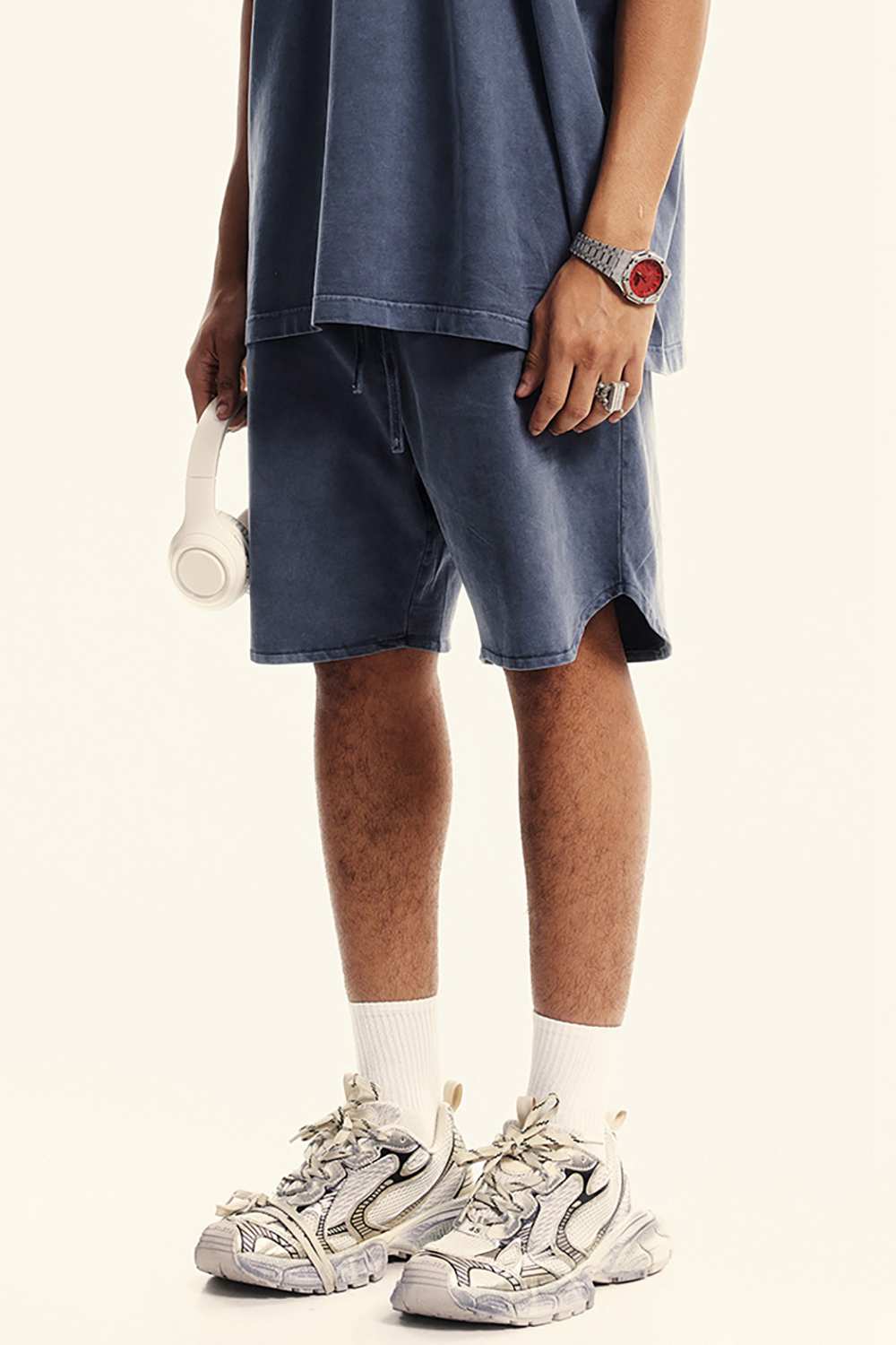 Vintage-Inspired Brushed Tech Gym Shorts