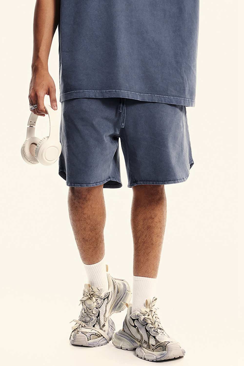 Vintage-Inspired Brushed Tech Gym Shorts