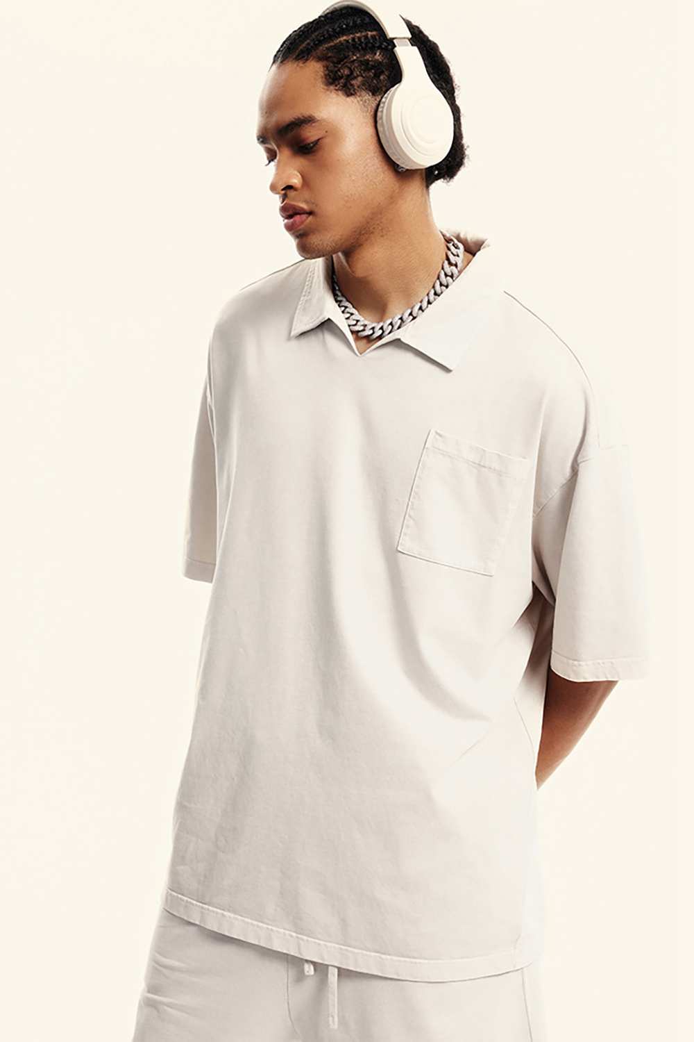 Distressed Vintage-Style Polo Shirt