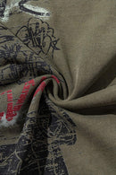 Vintage Wash Long-Sleeve Relaxed Tee - Grayish Green