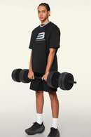 Relaxed Fit Graphic Short Sleeve Tee - Metallic Black